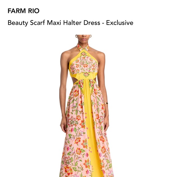 FARM Rio Vibrant Floral Maxi Dress - Yellow and Pink - Picture 3 of 10